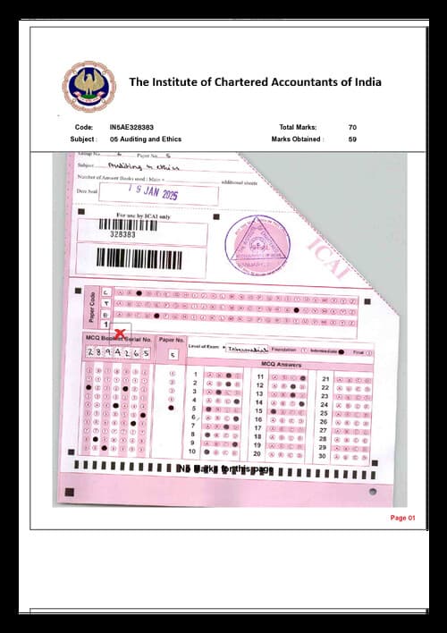 First page of Air1 answersheet AUDITINGÐICS