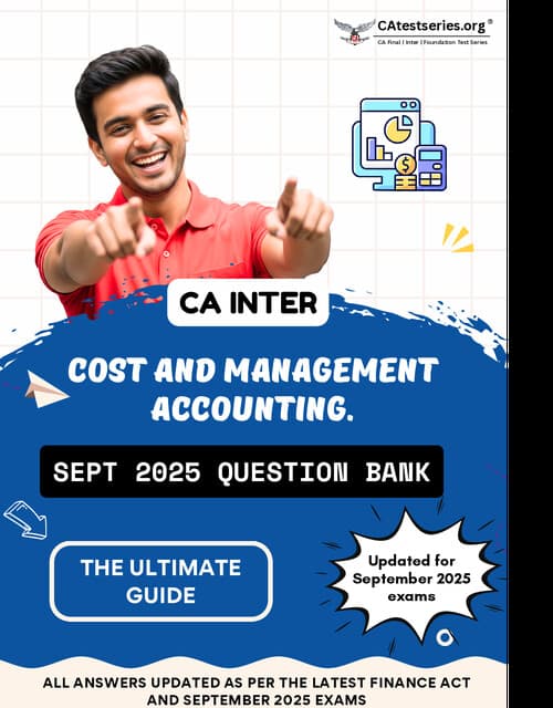 First page of Cost and management accounting ca inter question bank