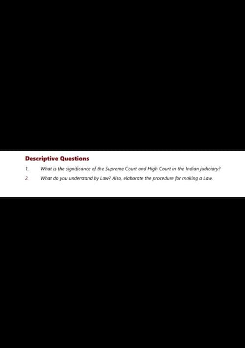 First page of Law Extra questions of Indian regulatory framework