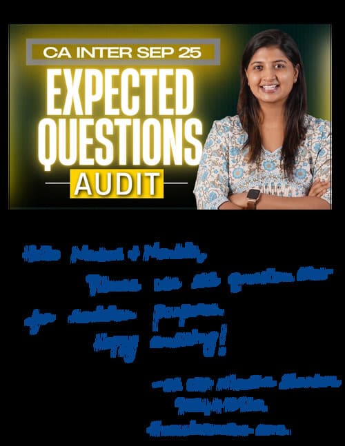 First page of Audit expected questions sep 25