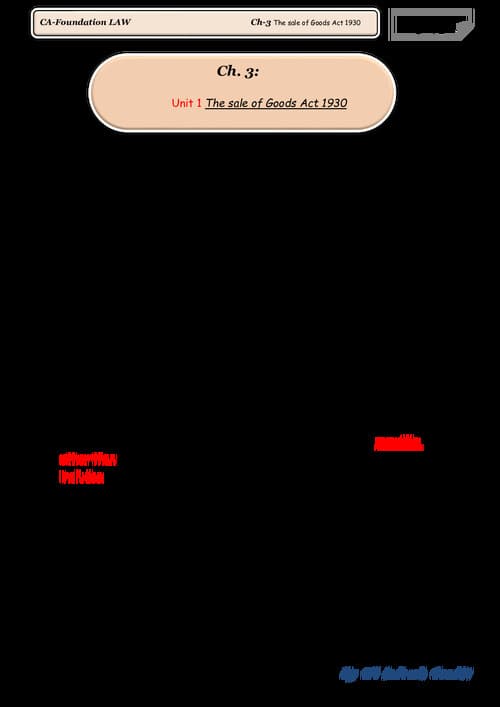 First page of Buisness law soga