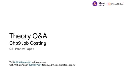 First page of Costing Theory Q &A Chp 9