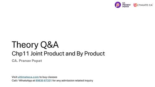 First page of Costing theory Q&A Chp 11