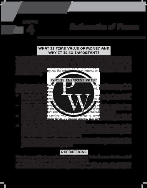 First page of Maths of finance Quantitative Aptitude