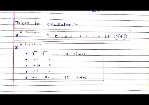 First page of Short tricks on calculator
