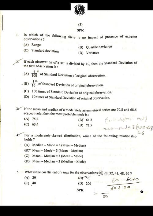 First page of Quantitative Aptitude Important PYQs