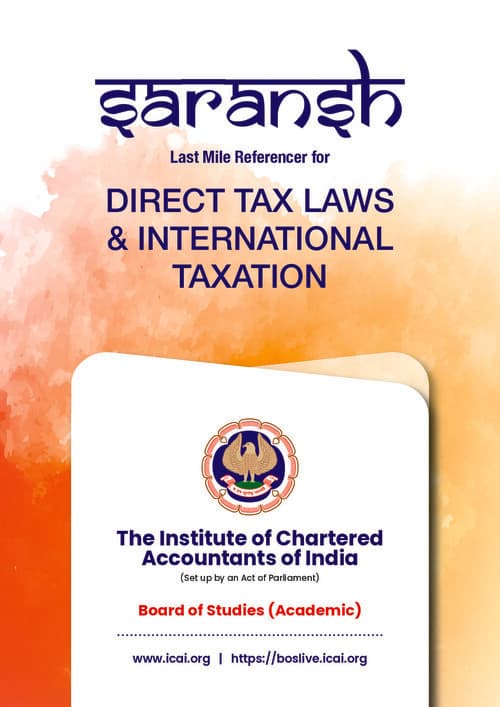 First page of Direct Tax full Summary Notes & Chart Book - ICAI SARANSH
