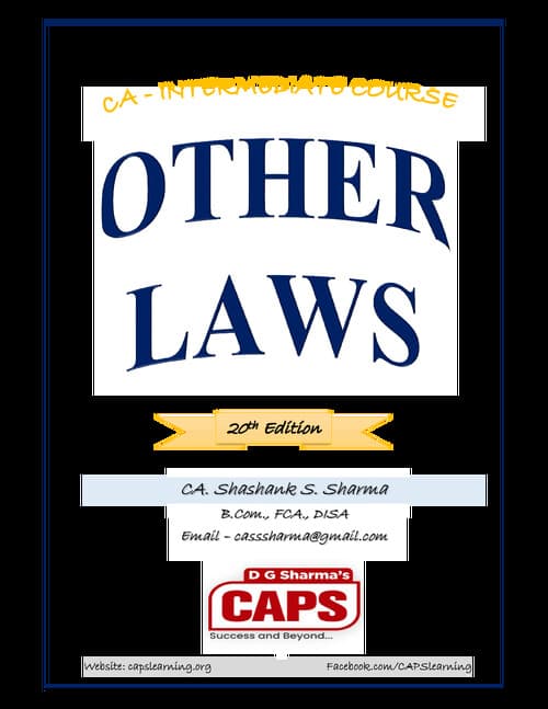 First page of Ca Shashank Sharma detailed other law book