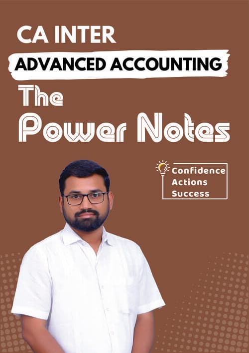 First page of Advanced accounting concept book CA INTER