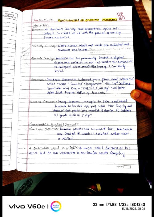 First page of For ca students notes