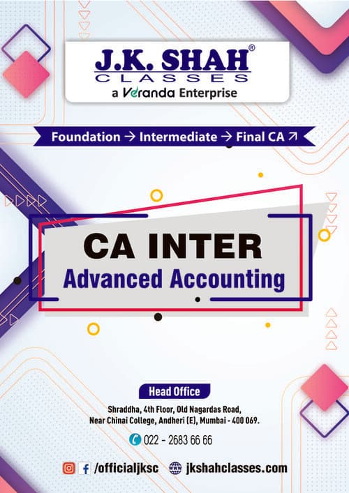 First page of Advanced Accounting Book - J K Shah Newly Revised Material Revision Book for Most Important Chapters for Exams
