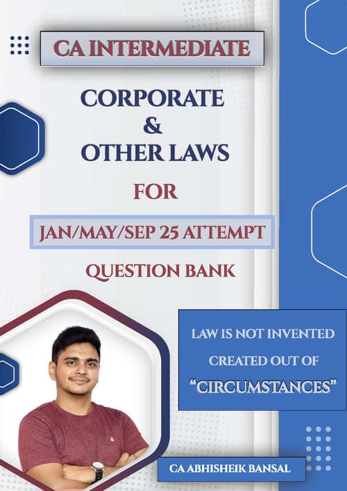 First page of Corporate Law Question Bank - Abhishek Bansal New Edition Book