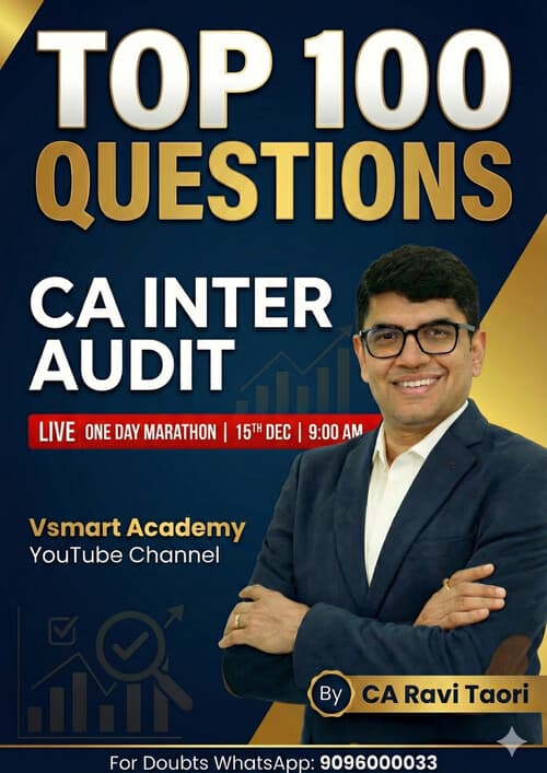 First page of Audit Top 100 Question for Jan 26 by CA Ravi Taori Sir.