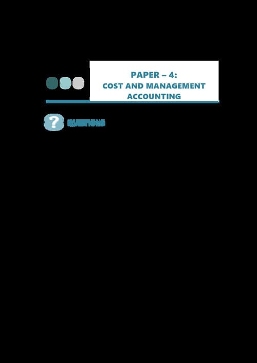 First page of RTP for cost and management accounting ca inter JAN26