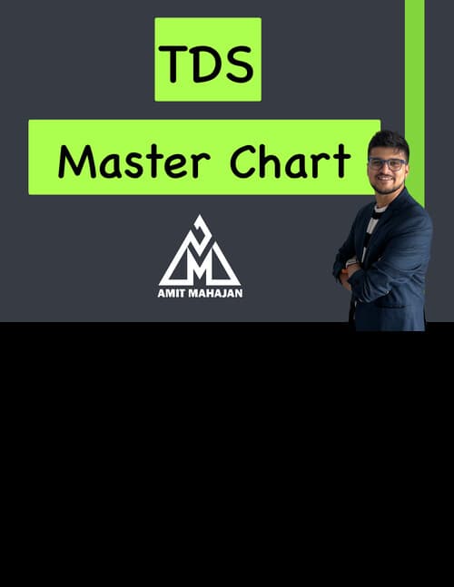 First page of TDS Master chart by CA Amit Mahajan Sir for Jan 26.