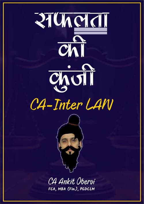 First page of Law revision notes by ca ankit oberoi sir