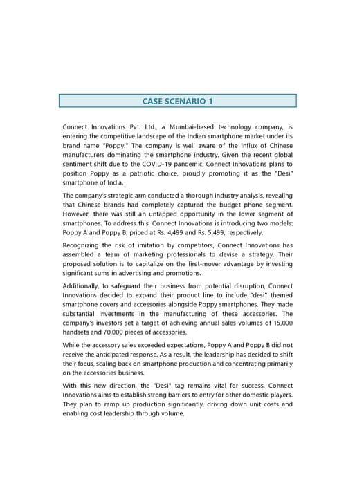 First page of SM case scenarios from ICAI