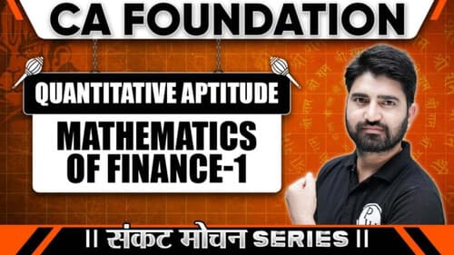 First page of Mathematics of finance| Foundation Course Quantitative Amplitude.............