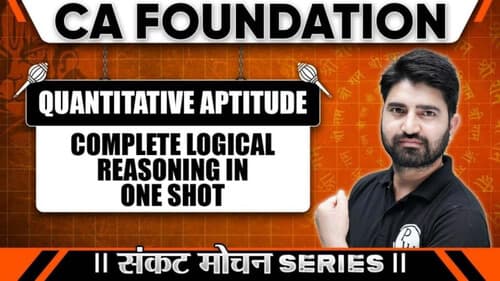 First page of Logical reasoning important MCQ questions for Quantitative Amplitude CA Foundation Course