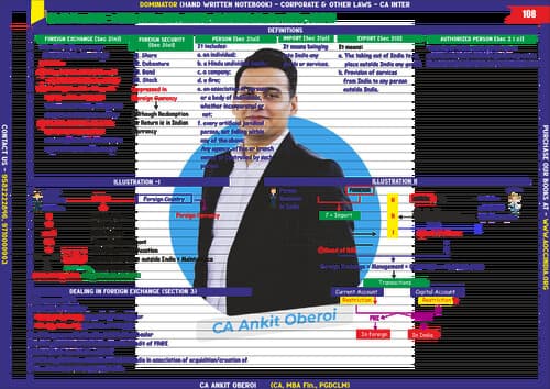 First page of FEMA charts by CA Ankit Oberoi sir.