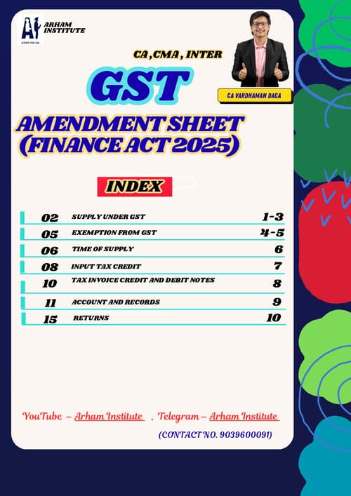 First page of GST Amendments for May 26/Sept 26/Jan 27.