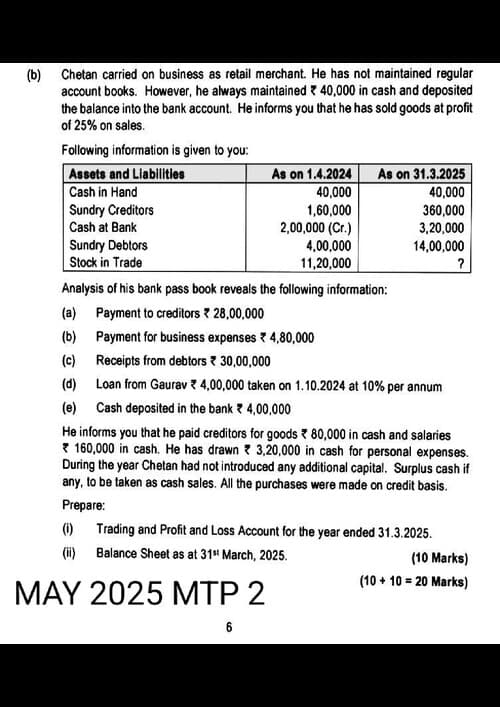First page of Incomplete records important MTP RTP PYQ que for practice !!!