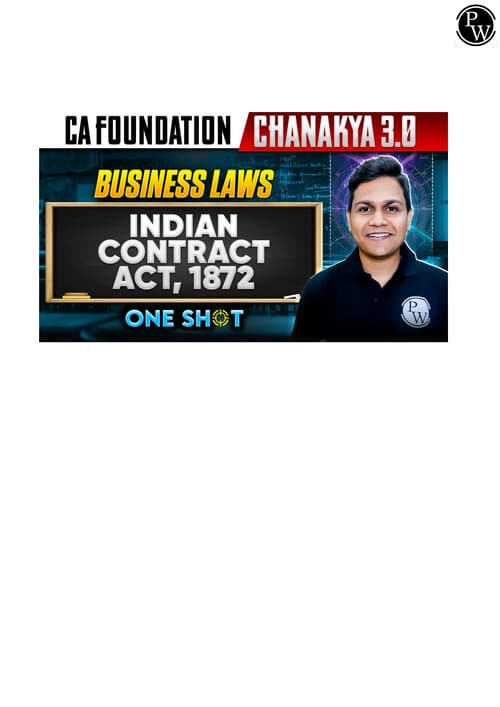 First page of INDIAN CONTRACT ACT