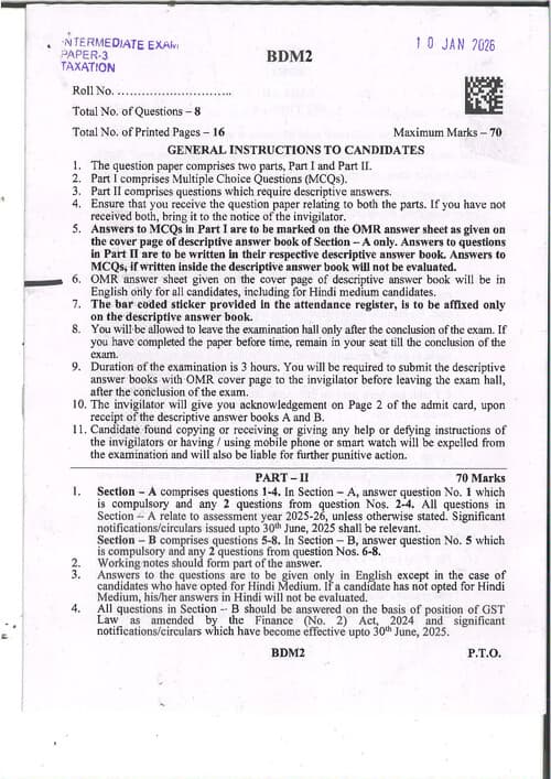 First page of Jan 26 taxation paper