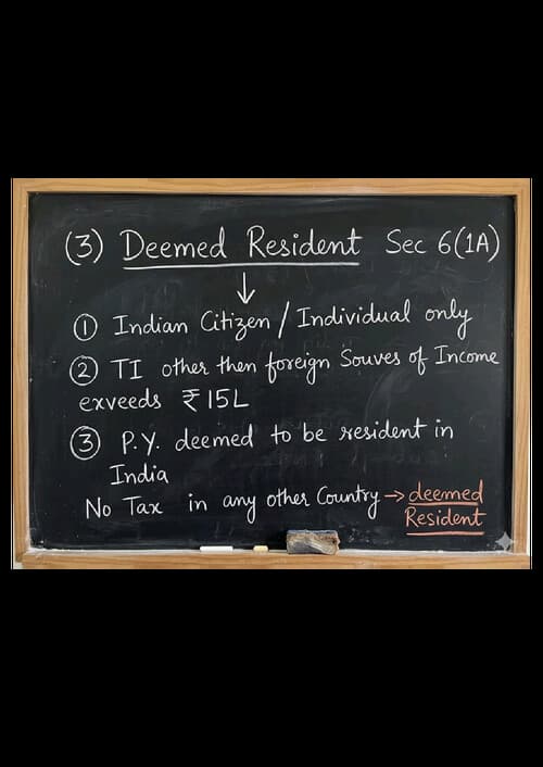 First page of Income tax sec A Residential status