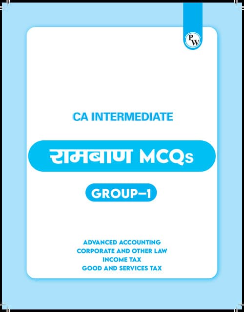 First page of CA INTER LATEST RAMBAAN MCQ BOOK GROUP 1 FOR MAY SEP 26 JAN 27 BY CA WALLAH (PW)