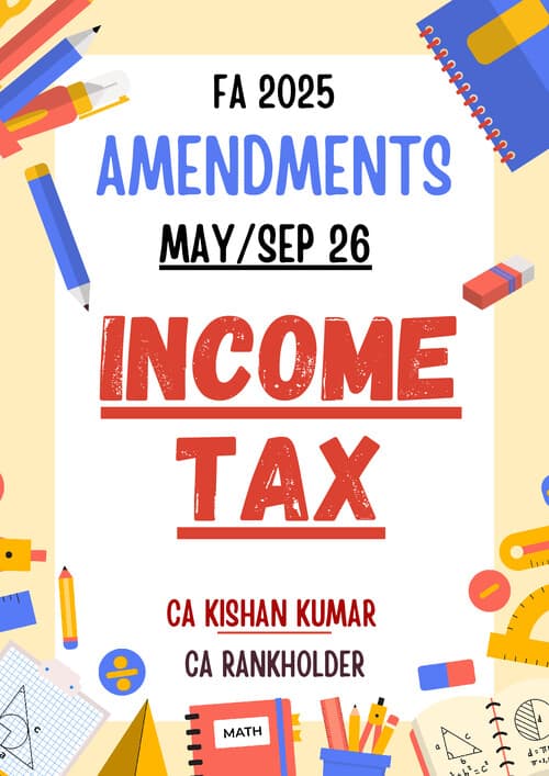 First page of Income Tax amendments for May 2026, Finance Act 2025 by CAKK