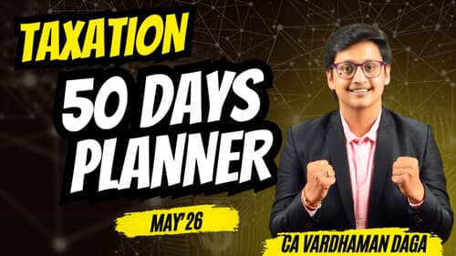 First page of Best 50 days planner for Taxation by CA Vqrdhaman Daga