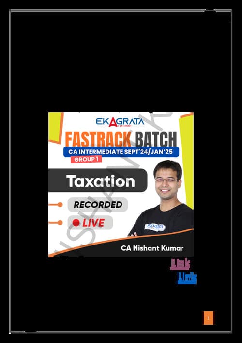 First page of CA inter DT adjustment By NISHANT SIR