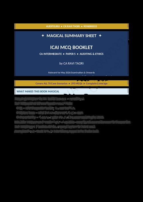First page of Audit MCQ by Ravi Taori sir
