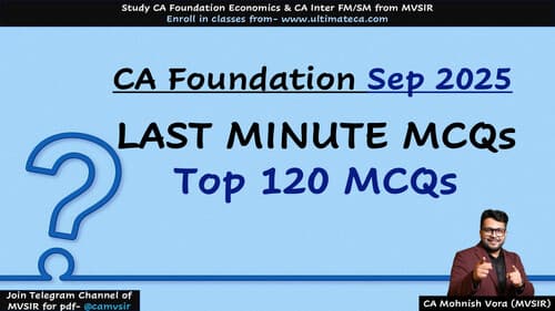 First page of Last minute McQ mvsir economics
