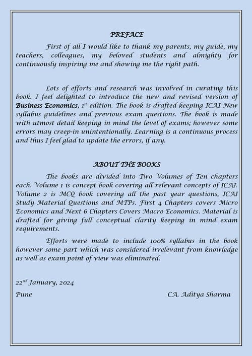 First page of Economics MCQS BOOK by CA ADITYA SHARMA ●KISI KO PW KE LEC FREE OF COST CHAHIYE ?? ☆DM ME ON TG - @DpandeyRrrrr