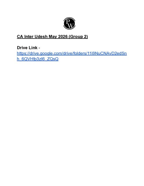 First page of Drive link for Group 2 - MAY 2026