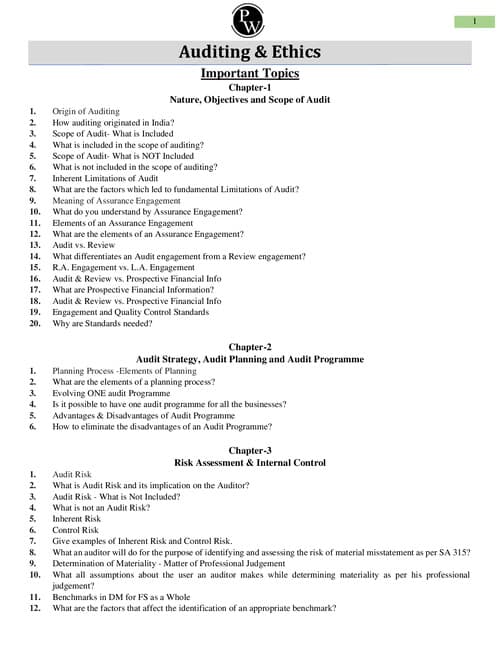 First page of Important topics for September 2026