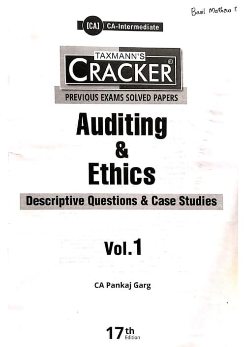 First page of CA PANKAJ GARG Audit Question Bank