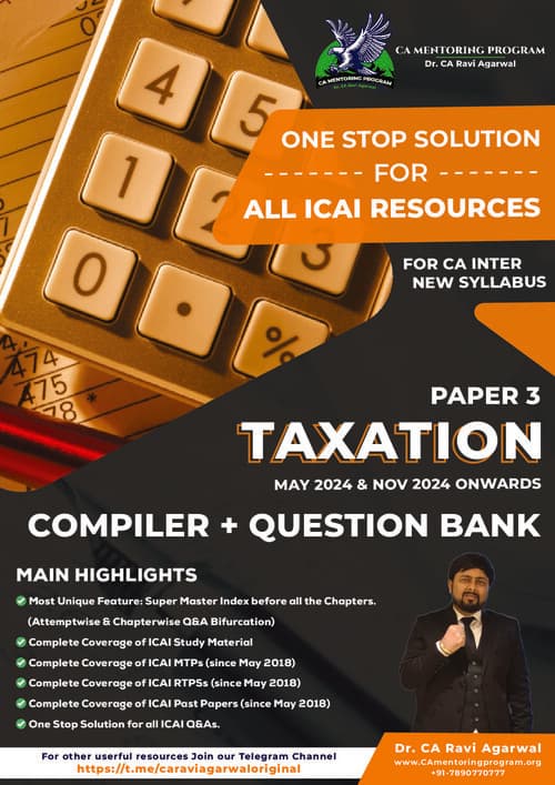First page of Taxation question bank by Ca ravi Aggarwal