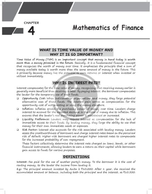 First page of E-BOOK FOR QUANTITATIVE APTITUDE BY PW ( MATHEMATICS OF FINANCE ) !!