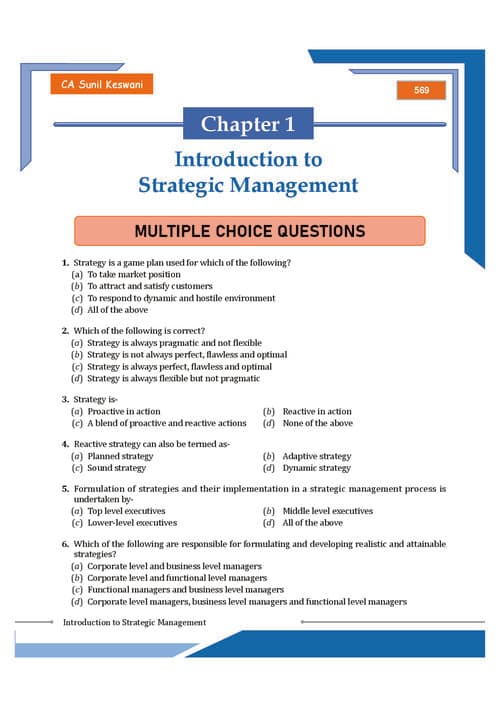 First page of SM ch. 1 MCQ for practice