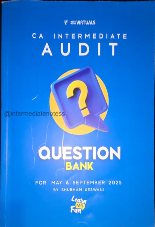 First page of CA Shubham Keswani Sir's Auditing & Ethics Question Bank (All Chapters)