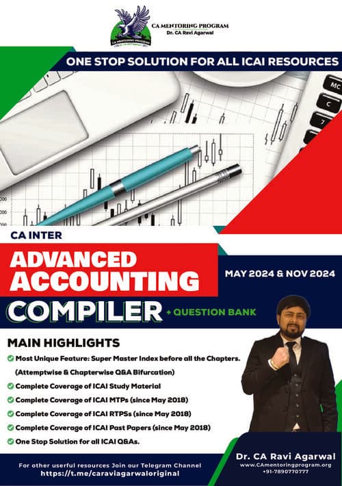 First page of Advance accounts compilier by ca ravi aggarwal sir