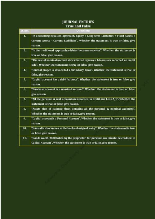 First page of Account