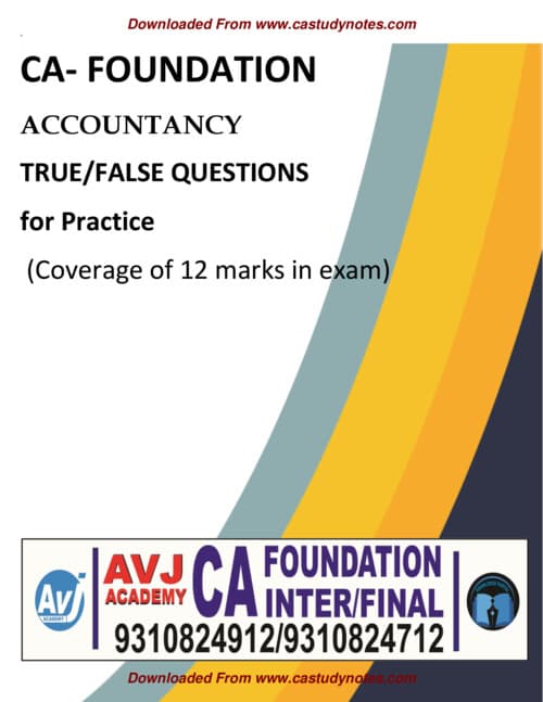 First page of Account true false