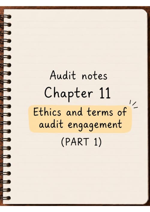 First page of Chapter 11 - Ethics and terms of audit engagement...!!
