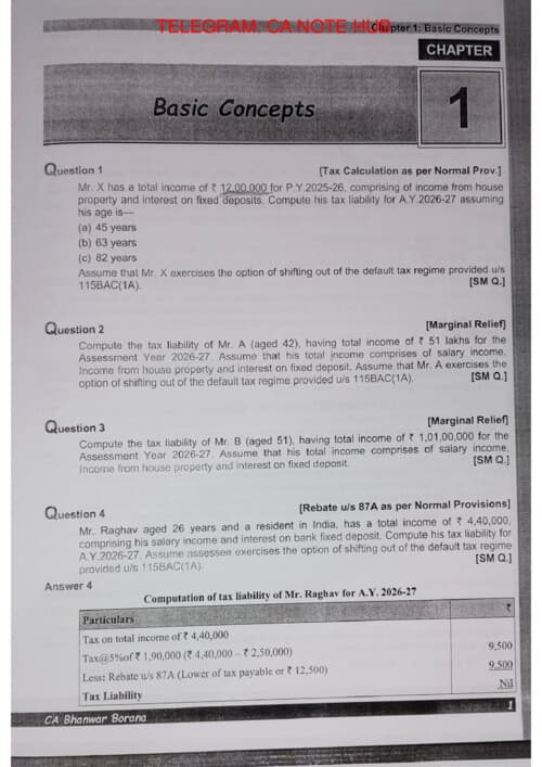First page of BB sir DT question bank