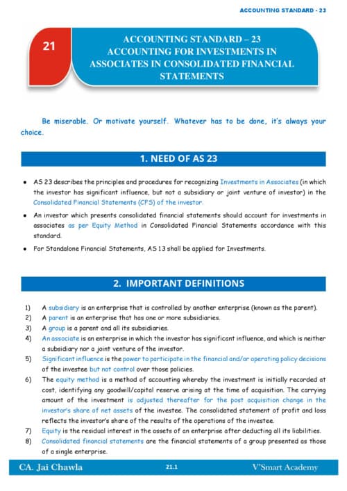 First page of As 23