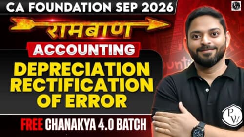 First page of DEPRECIATION AND RECTIFICATION OF ERROR QUESTIONS BY MANISH SIR!!